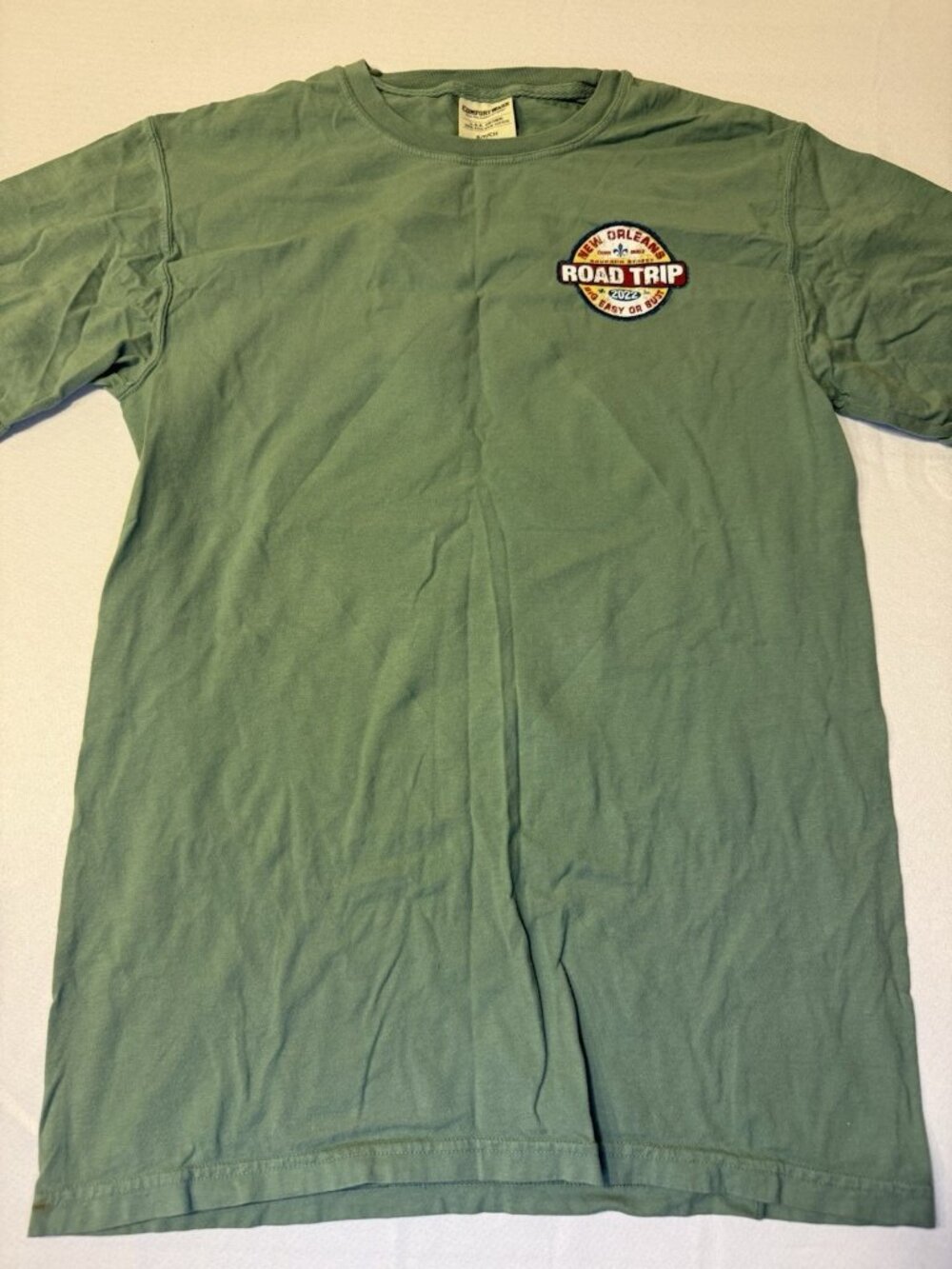Comfort Colors Green New Orleans Road Trip T-Shirt Size S